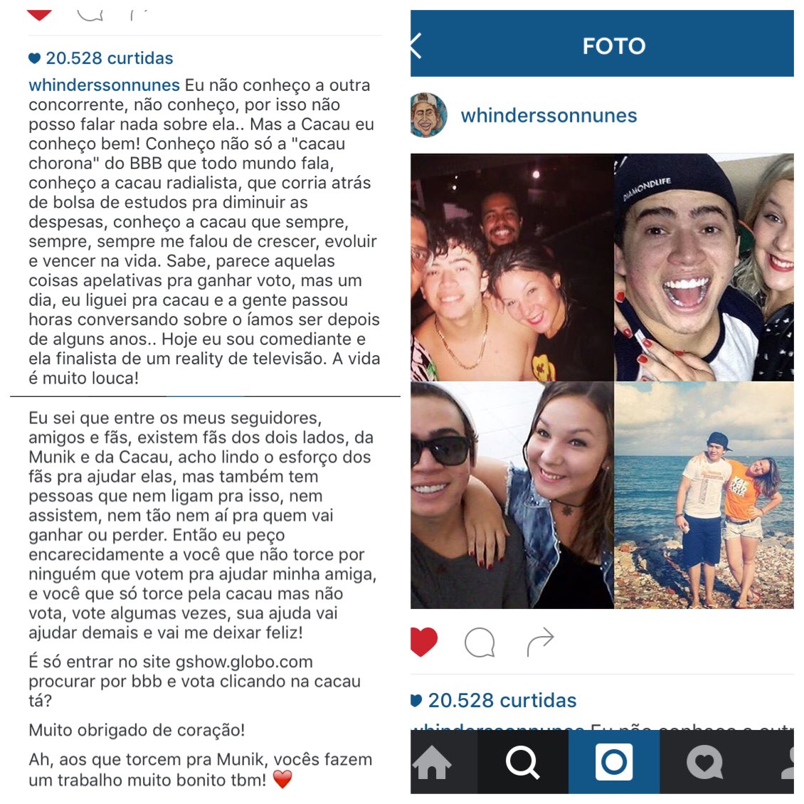 Patymds's tweet photo. Com o apoio de @whindersson somos #CacauCampea https://t.co/PmUpSrhq36