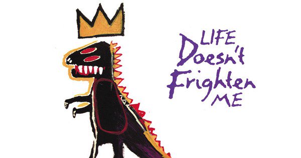 themarginalian's tweet photo. For Maya Angelou's birthday, her children's book about fighting fear,illustrated by Basquiat https://t.co/dZ5X8iNcz1 https://t.co/qHFvyfhk99