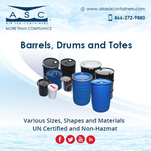 AirSeaContainer's tweet photo. New #Shipping #Barrels and #Drums On Sale Here!
https://t.co/VRhffyzGV2
#Hazmat #Packaging #Logistics #IATA https://t.co/VPdiFQnQO8