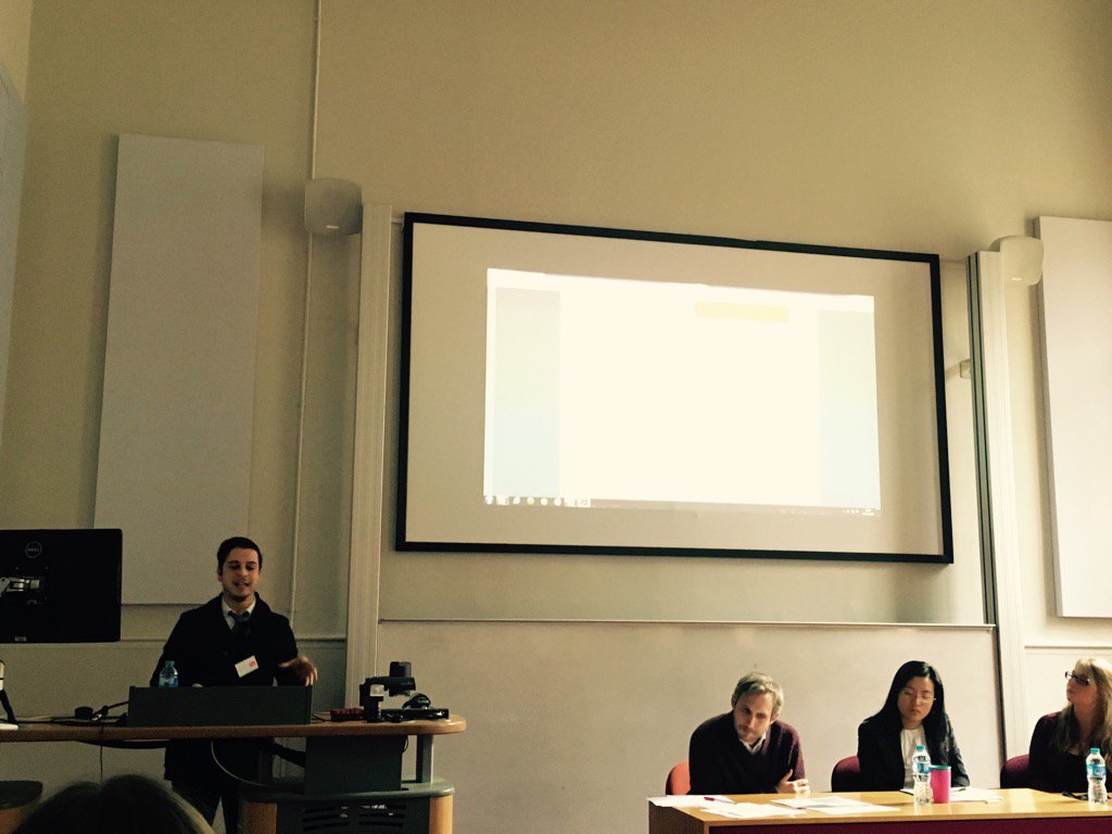 KCLGLRS's tweet photo. Jose Tomas Llanos presents on business models to define online platform markets at #IGLRC2016 #PhDsuccesses https://t.co/NxgYmBKLYR