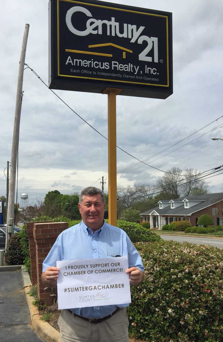 AmericusChamber's tweet photo. A big 'Thank You' to Century 21 Americus Realty for their commitment to the Chamber! #sumtergachamber #decalselfie https://t.co/nZgy1RSoTl