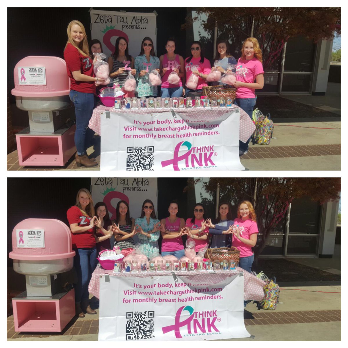 LRU_SGA's tweet photo. Come by Cromer and purchase some cotton candy from the sisters of @LRZTA as part of their Think Pink event! https://t.co/AkiOlqzeDE