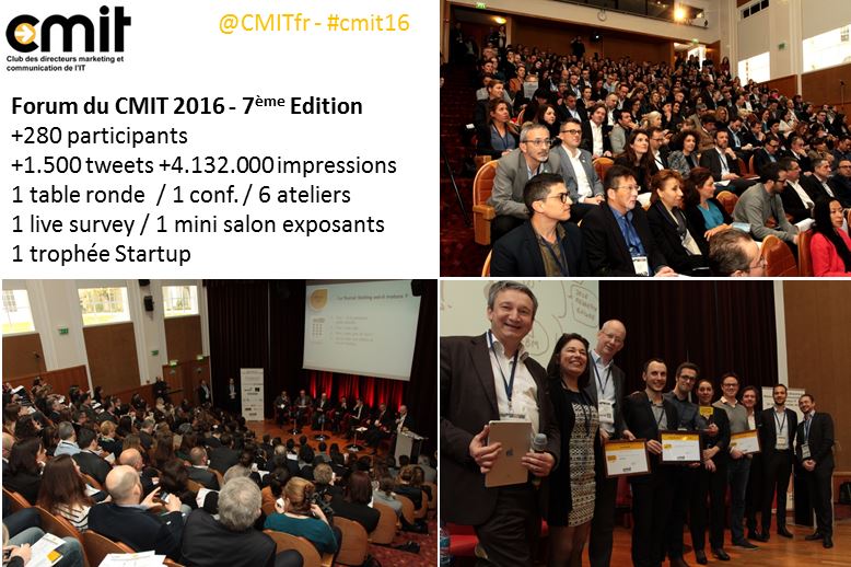 MichelMariet's tweet photo. #cloud #ABM ... 280 professionnels #marketing interrogés au 7e Forum @CMITfr résultats à suivre #cmit16 https://t.co/0f5zIXPfC3