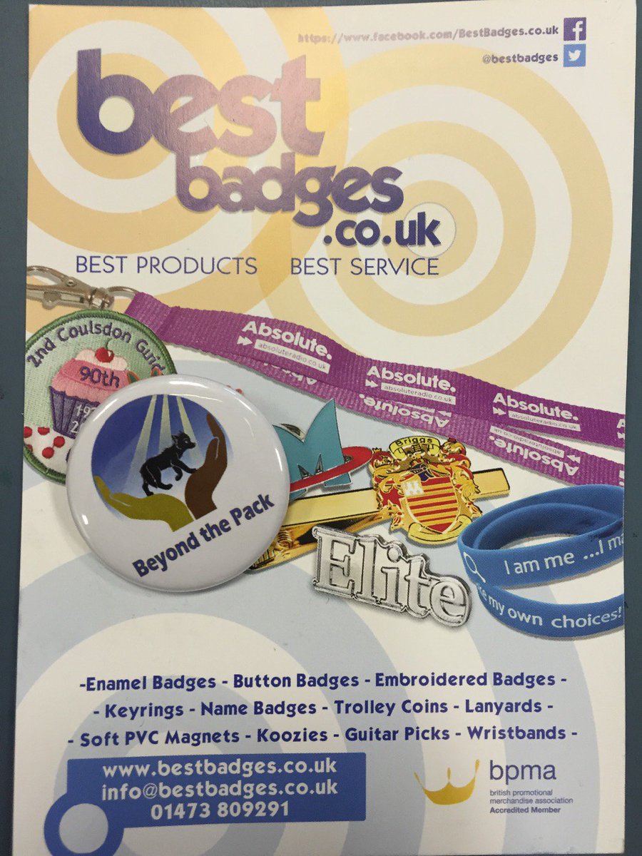 Beyond_The_Pack's tweet photo. Thank you @bestbadges for your donation! We love our badges!! https://t.co/W6ULBWKjJe