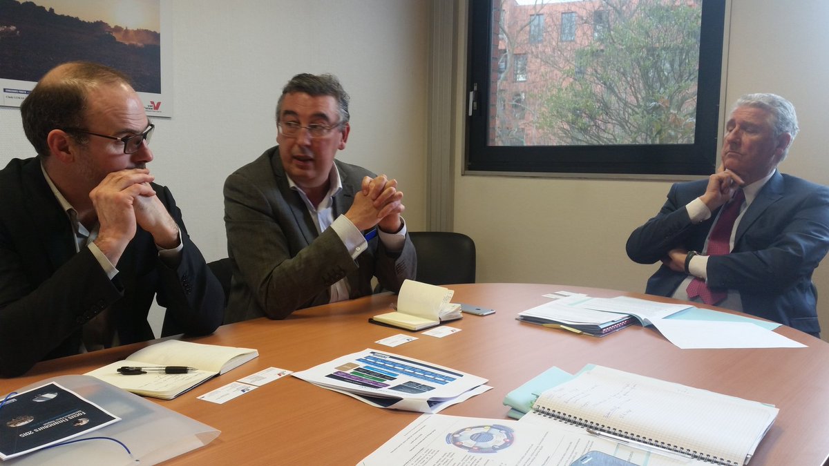 CEEVO95's tweet photo. #ValdOise : Rencontre entre Philippe Sueur,  Président du #Ceevo95 et Jean-Luc Beylat, Président de #Systematic https://t.co/cjFobn98DT