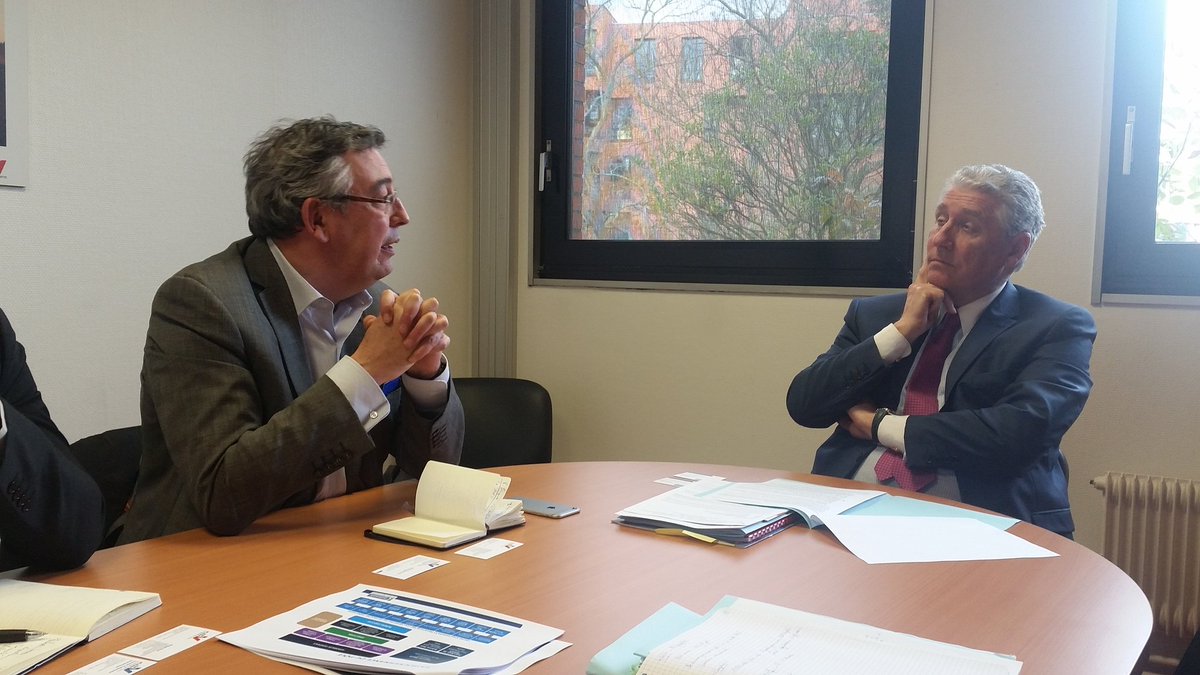 CEEVO95's tweet photo. #ValdOise : Rencontre entre Philippe Sueur,  Président du #Ceevo95 et Jean-Luc Beylat, Président de #Systematic https://t.co/cjFobn98DT