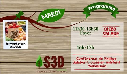 Demain, journée de l'alimentation à #toulousebusinessschool !  🍴