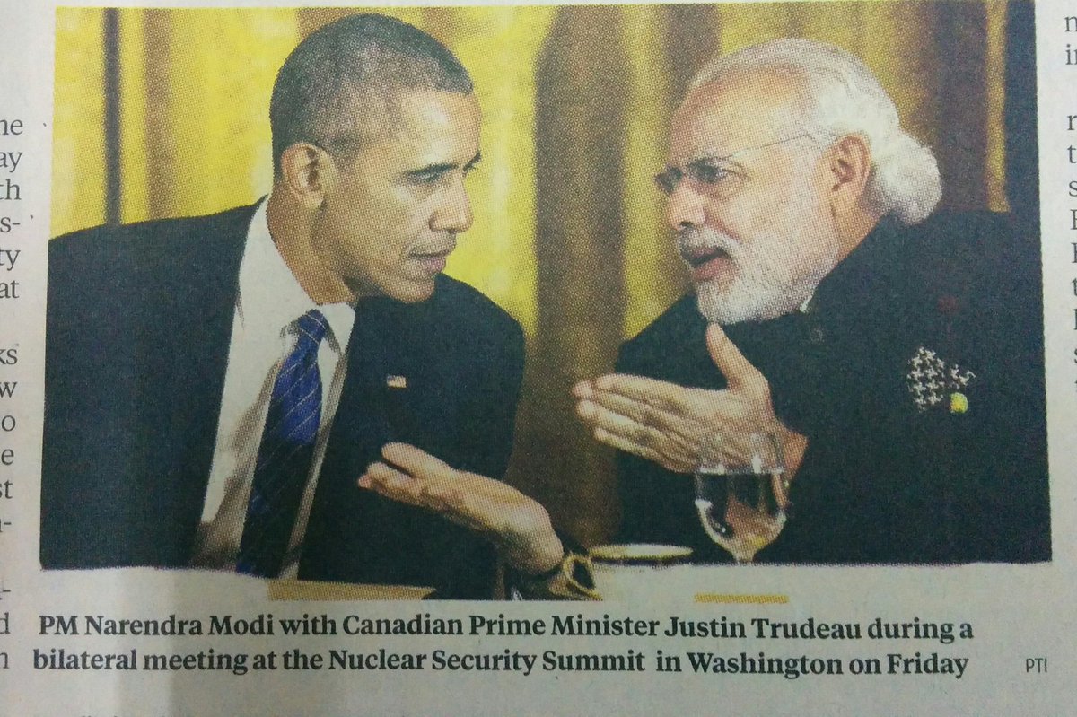 jitenagar's tweet photo. How a reputed newspaper like #BusinessStandard make such a glaring blunder! Obama is refer to as Canadian PM? https://t.co/FcIsRo7QHD