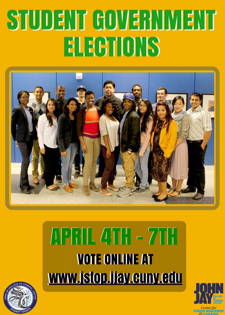 jjccsil's tweet photo. Use your student voice and vote for your next Student Government Leaders! #myjohnjay #csilinvolved https://t.co/fqOXxJLypi