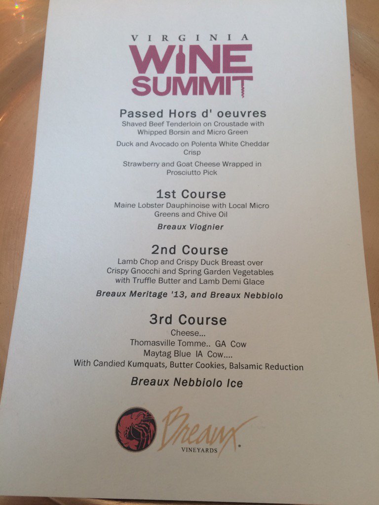 Julie Dalton (@juliemdalton) on Twitter photo Lunch <a href="/BreauxVineyards/">Breaux Vineyards</a> with <a href="/vawine/">Virginia Wine</a> and #VAwinesummit w @metalsommelier <a href="/juliedefriend/">Julie DeFriend</a> <a href="/jamasoniii/">Jack Mason</a> et al Lunch <a href="/BreauxVineyards/">Breaux Vineyards</a> with <a href="/vawine/">Virginia Wine</a> and #VAwinesummit w @metalsommelier <a href="/juliedefriend/">Julie DeFriend</a> <a href="/jamasoniii/">Jack Mason</a> et al