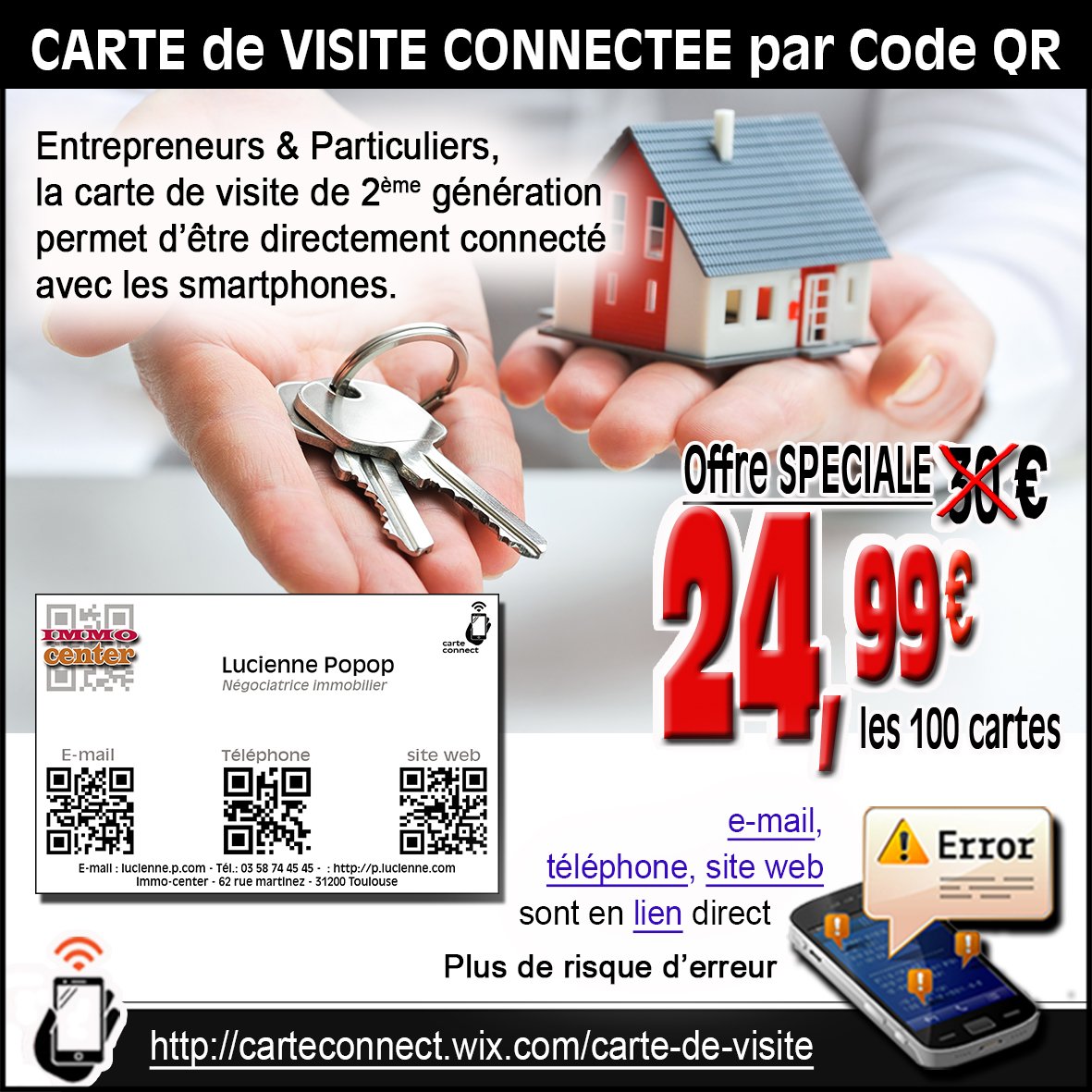 carte_connect's tweet photo. #CARTE_DE_VISITE CONNECTEE CODE QR. Tél, e-mail, site web toujours connectés par #code_QR
https://t.co/A1ZtU9drpk https://t.co/wbmWhhNRvU