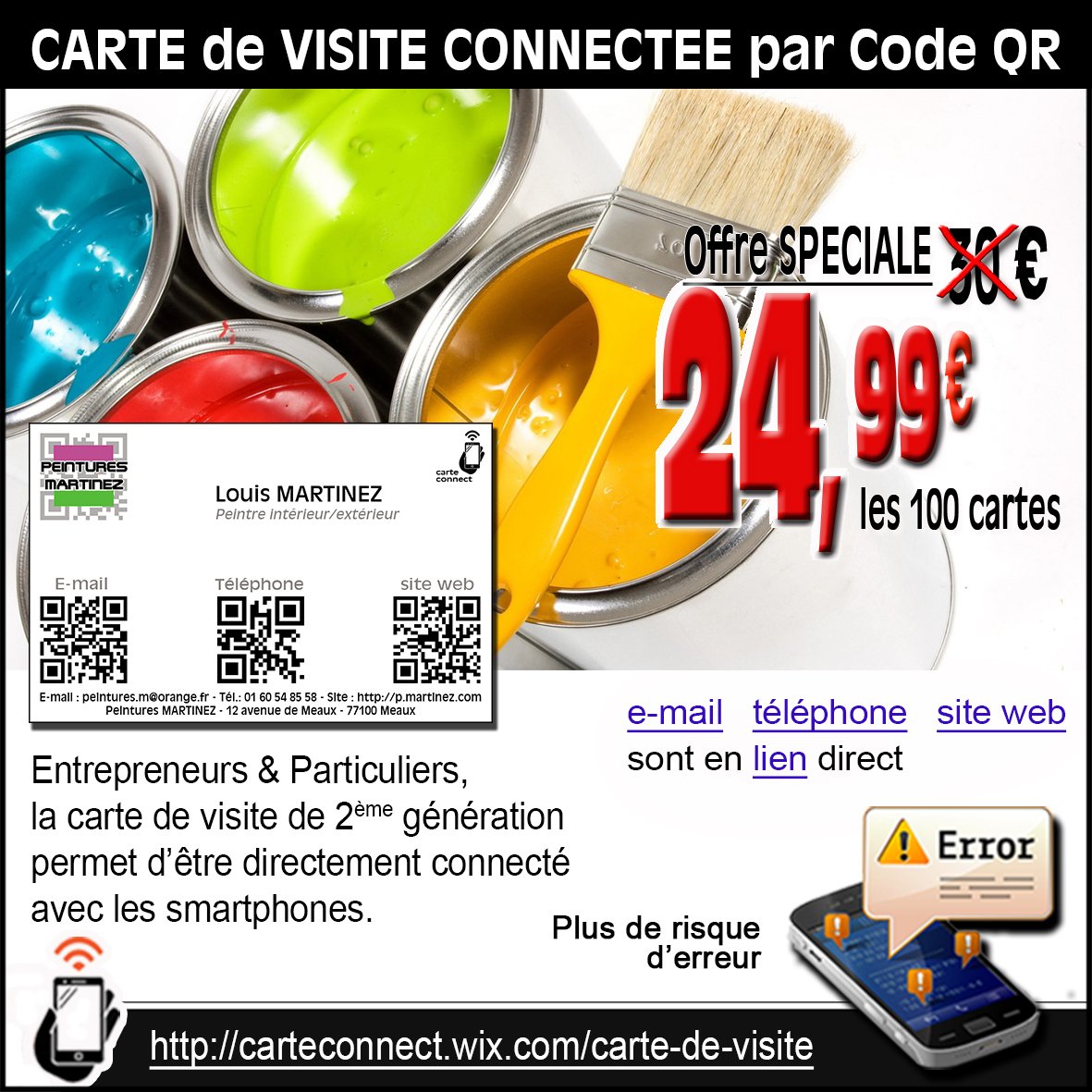 carte_connect's tweet photo. #CARTE_DE_VISITE CONNECTEE CODE QR. Tél, e-mail, site web toujours connectés par #code_QR
https://t.co/A1ZtU9drpk https://t.co/tCETa2fiXx