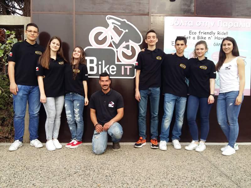 infracingGR's tweet photo. Our team goes green! Massive thank you to "Bike It" for their incredible support #useyourbike #f1inschools https://t.co/kKl4qPvXza