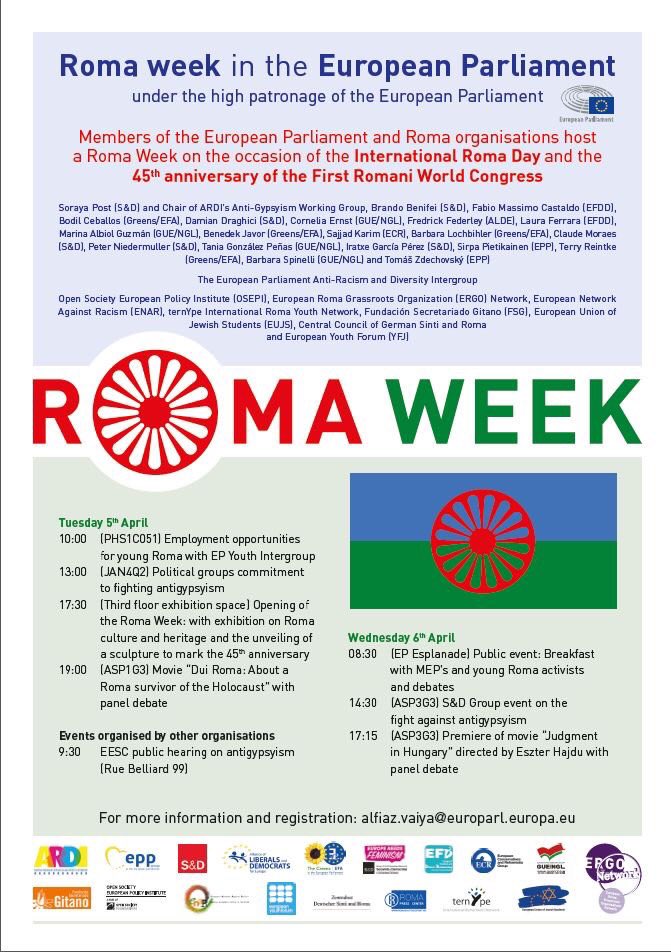 Roma Week in the European Parliament starts tomorrow #rbnews #antigypsyism #RomaWeek