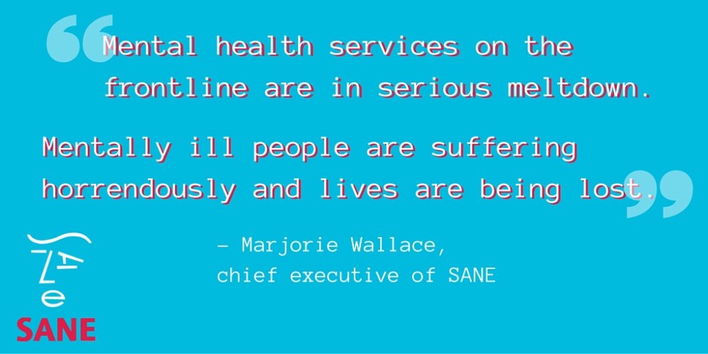We need a revolution in psychiatric services, to reflect that mental illness can be a life-threatening condition.