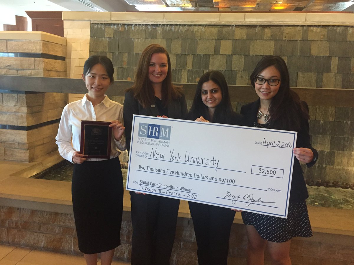 ScottStimpfel's tweet photo. Congrats to our talented @NYUSPS students for winning the @SHRM national case competition! Very proud of the team! https://t.co/RogbHDWNup