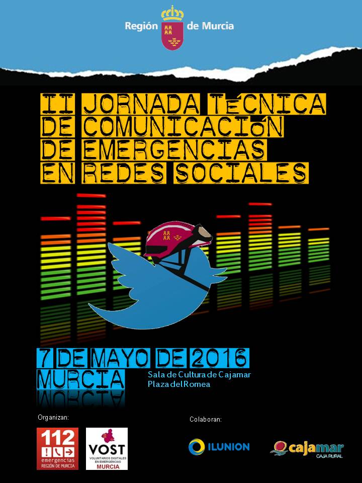 112rmurcia's tweet photo. El 7 de mayo, en #Murcia, 2ª edición de #InfoEmergenciasRRSS. Información e inscripciones en https://t.co/ymBNEKFJvg https://t.co/b63p8DTzwI