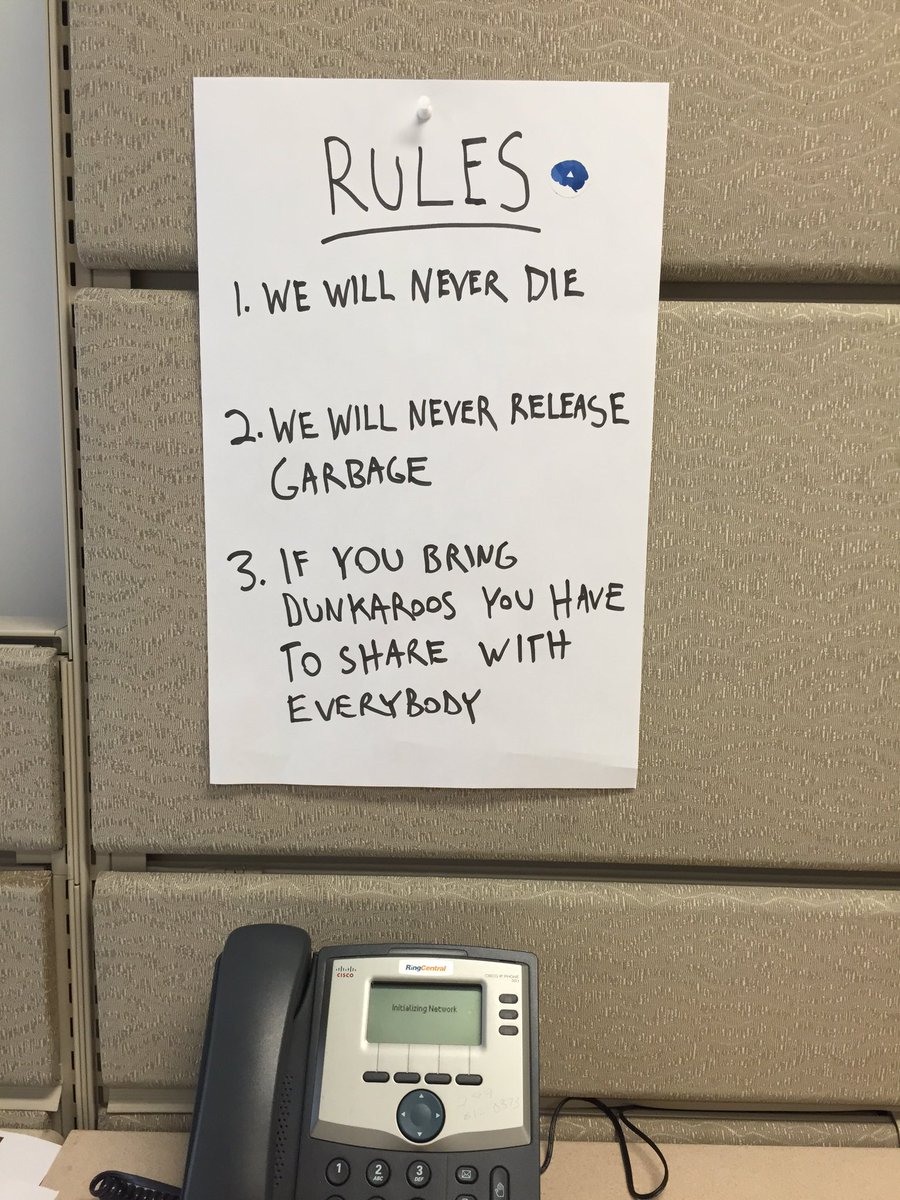 discovrlearning's tweet photo. Rules at the office. https://t.co/dUWAtFrlIC