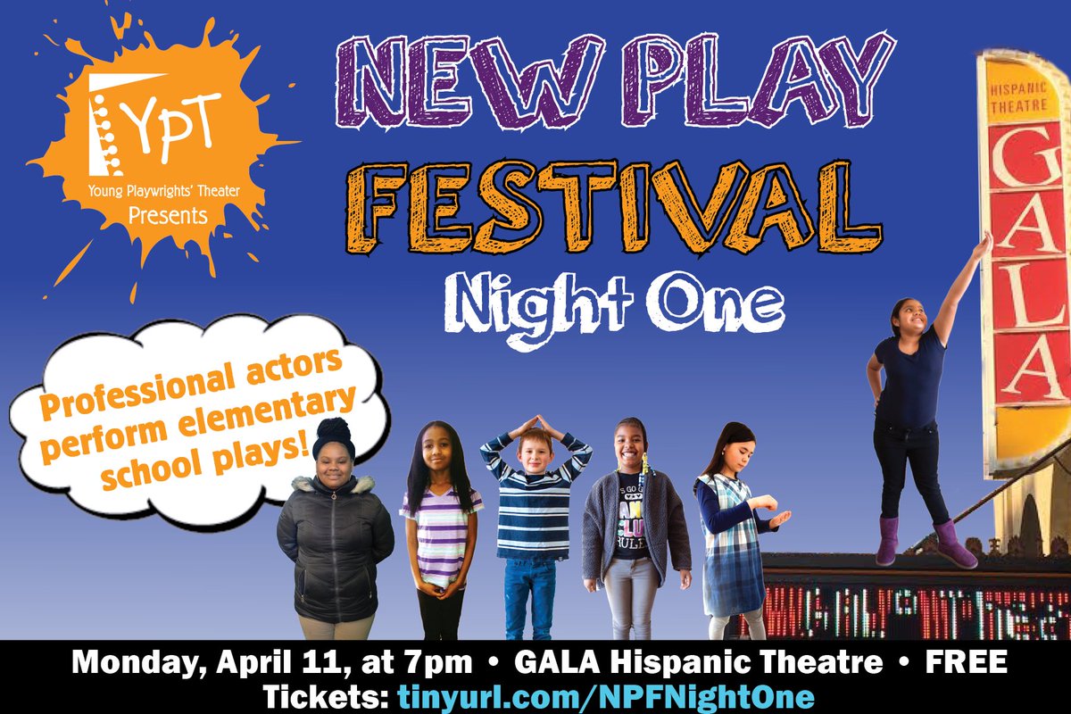 YPTDC's tweet image. YPT's #MondayMotivation: sell out @TeatroGALA 4/11 for our #NPF16 playwrights! FREE tix at tinyurl.com/NPFNightOne