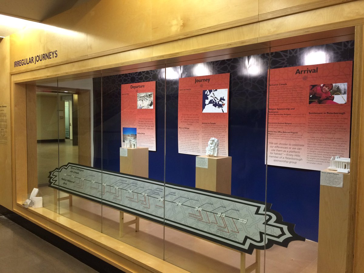 BarronRedAmy's tweet photo. Fleming College Conservation students beautiful new exhibit Irregular Journeys. @CHCMExhibit https://t.co/1Om3waXFLU