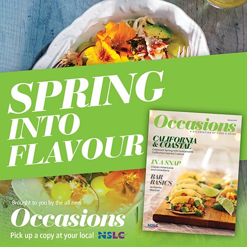 theNSLC's tweet photo. Find fresh foodie inspiration in the spring issue of Occasions magazine! Have you picked up your copy? #myoccasions https://t.co/BXUbKAxAi9