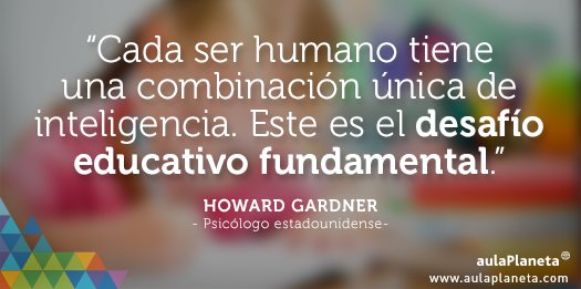 Aulaplaneta's tweet photo. Cada ser humano tiene una combinación única de inteligencia #Educación https://t.co/cPBY2LWRFI