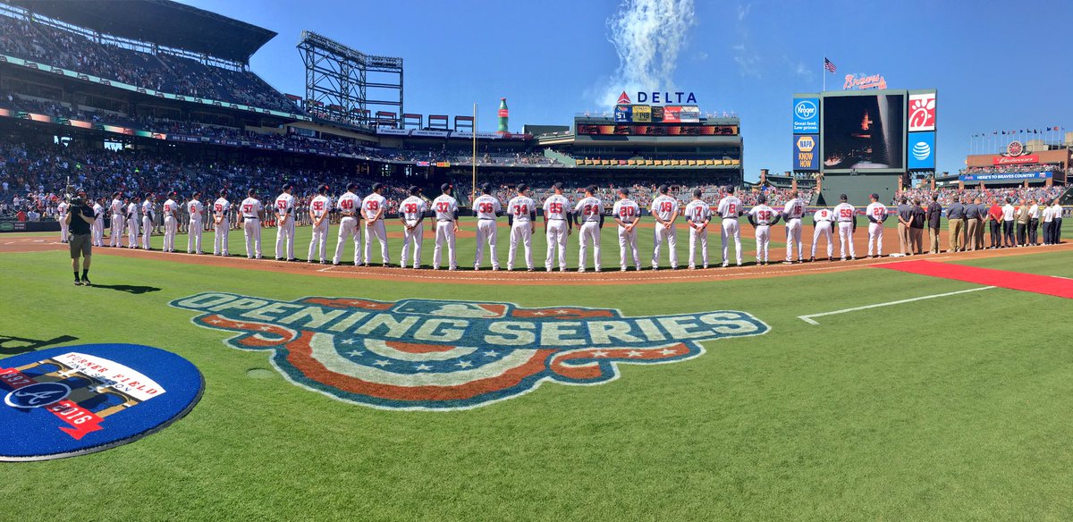 Braves's tweet photo. Squad. #BravesAreBack https://t.co/XDCs5sMaUy