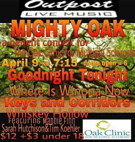 WheresWinonaNow's tweet photo. April 9th. Multiple Sclerosis Benefit. The Outpost in Kent. Contact any of us for tickets! https://t.co/xafj928FqE
