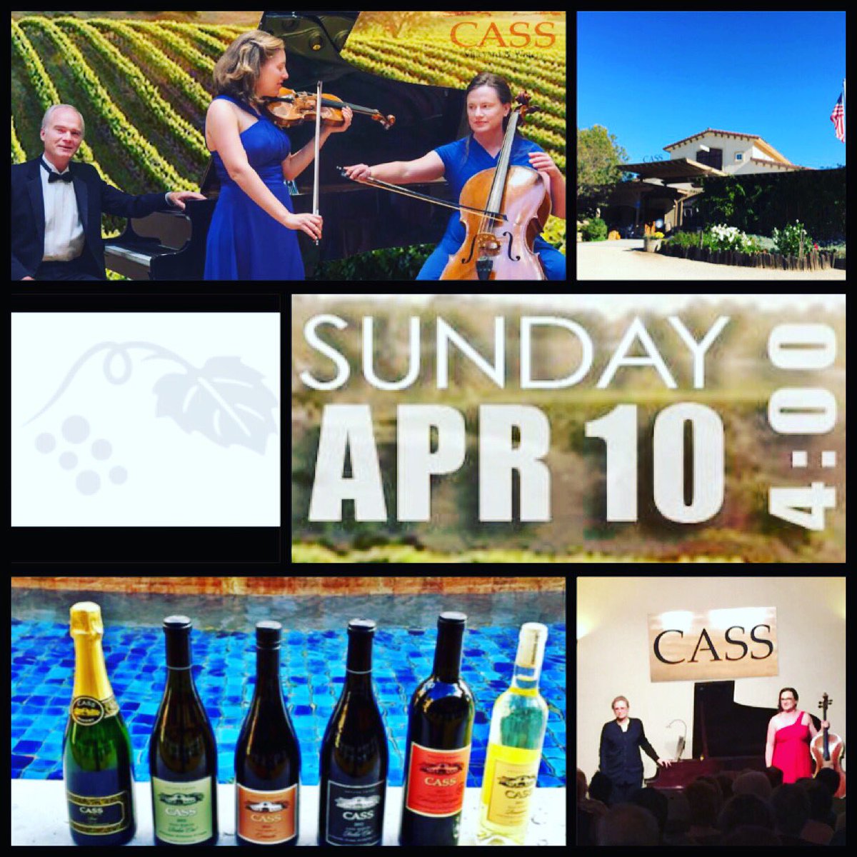 SOVorchestra's tweet photo. The Trio at @CassWinery Sun 4-10 from 4p-6p @SOVorchestra tickets: https://t.co/xGpJuSfINs https://t.co/ltk3x8T4Yb