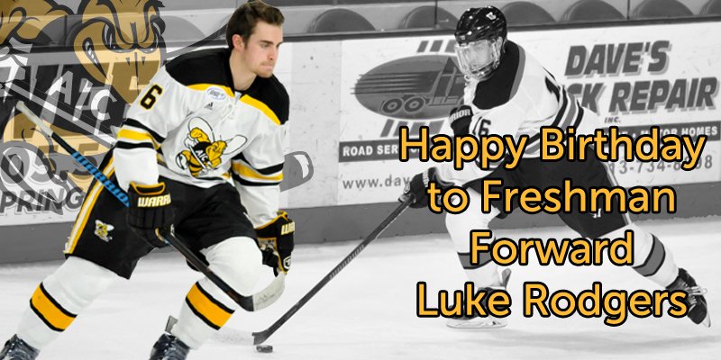 AIC_Hockey's tweet photo. Happy Birthday to Freshman Forward Luke Rodgers (@L_rodg87) #JacketNation #JacketBirthdays https://t.co/M0KCDpToGB