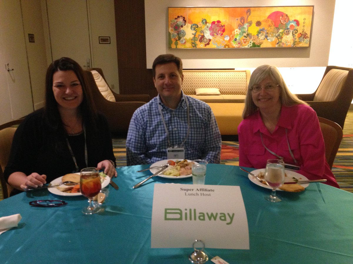 mybillaway's tweet image. @kimarketing from @mybillaway enjoying lunch with Tony Pantano @imwave, Jeannine Crooks @affiliatewindow!  #AMDays