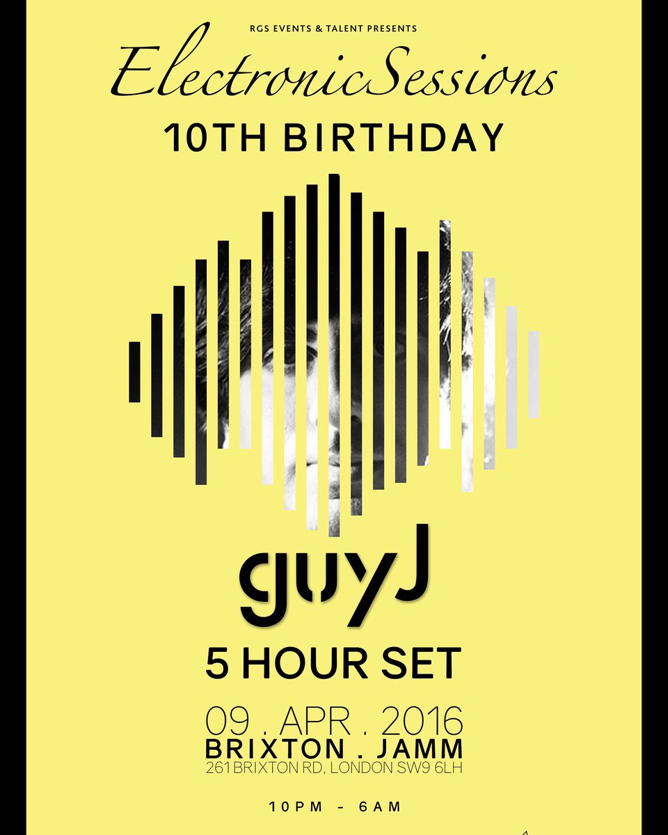 ES_London_Ibiza's tweet photo. A very special night approaching @djguyj #5hourset #ES10 @brixton_jamm this Saturday!! https://t.co/tK0D8LIwit