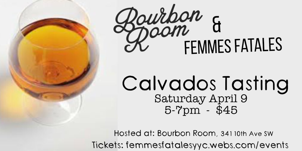 FemmesFataleYYC's tweet photo. Even if calvados isn't really your thing ... Which it should! You can't pass on being entertained by @hotsaucekool https://t.co/rIKAH5RxSV