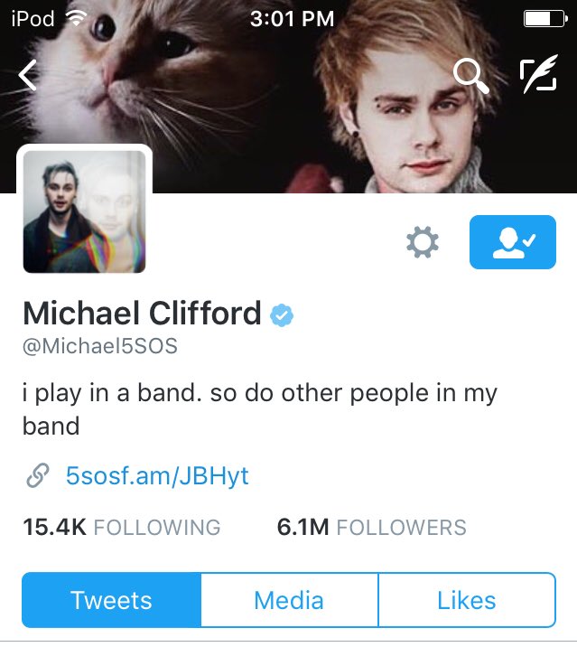Apollo5SOS's tweet image. Ash, Cal, and Luke's bios vs. Mikey's