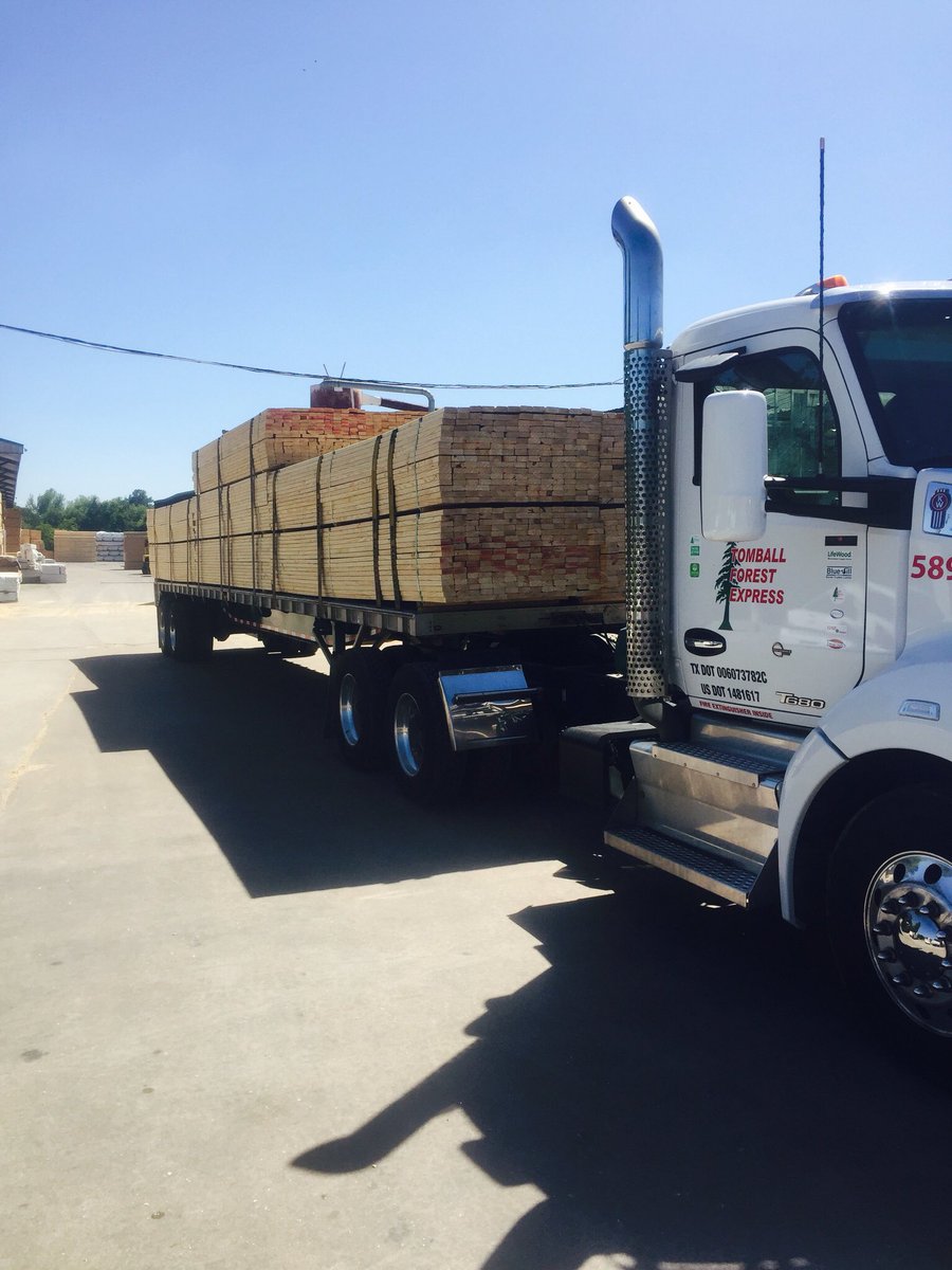 Cool looking truckload of Pine being delivered.