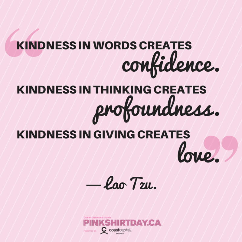 pinkshirtday's tweet photo. Always be kind. #motivationmonday #quoteoftheweek #pinkshirtday https://t.co/w4kesBiJwt