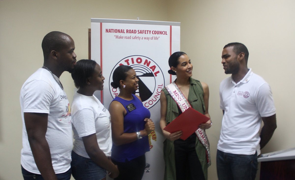 NRSCJamaica's tweet photo. Last Saturday, our Ambassador @missuniversejam @shargroovy reiterated the importance of #RoadSafety with @rcsanews. https://t.co/pWVW5RjEdp