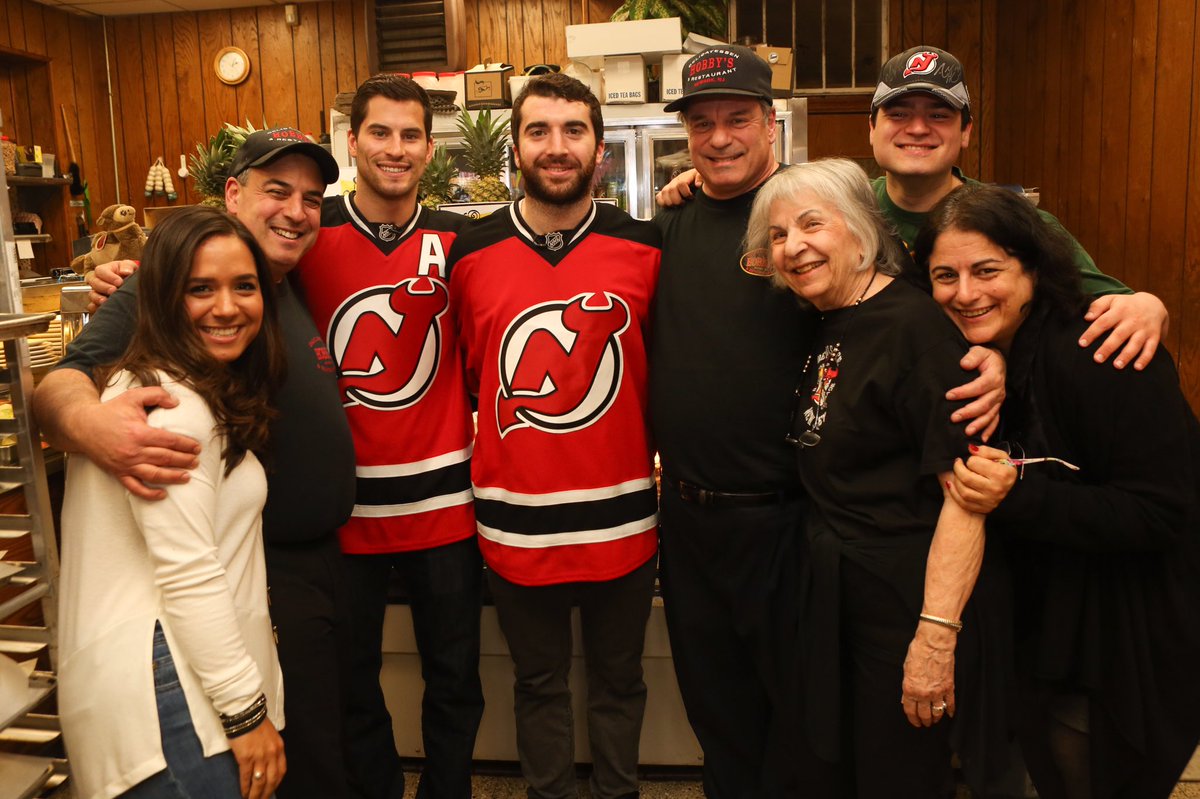 AdamHenrique's tweet photo. Had a great time meeting everyone @Hobbysdeli today with @kylepalmieri. #ThankYouJersey @NJDevils https://t.co/FrH28jorh3
