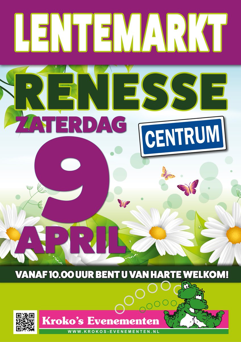 Krokoevents's tweet photo. Zaterdag 9 april lentemarkt in het gezellige Renesse met vele leuke kramen, draaimolen en muziek! https://t.co/G2hGQN5D2x