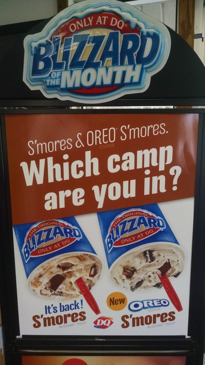 DQofAthens's tweet photo. Smores Blizzard are back and with a twist!!
Which camp are you going to be in? https://t.co/CmfkcMInxg