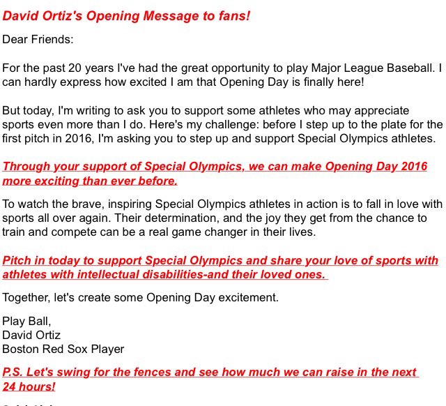 ScituateUnified's tweet photo. #OpeningDay2016 #DavidOrtiz #SpecialOlympics https://t.co/BPcqIBAdgM