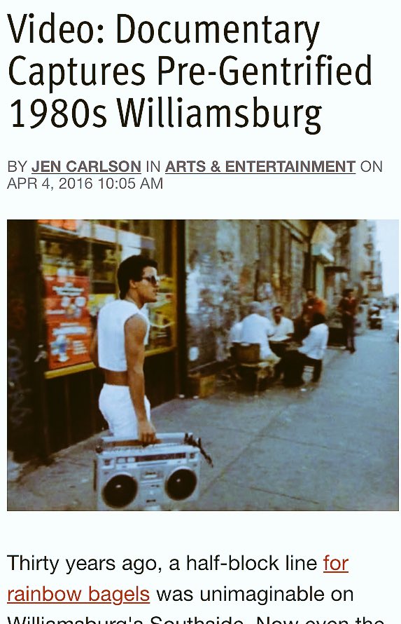 Excited #livinglossures 1984 pre-gentrified Williamsburg docfilm; <a href="/UnionDocs/">UnionDocs</a> attend Q&amp;A TIX: tinyurl.com/hwhrh4b