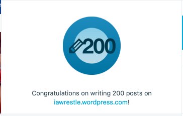 Nic_Ryder's tweet photo. Oh yeah, so this came up today, I'm slowly catching up to @RossIAWrestle #200posts https://t.co/1nKrCHkapc