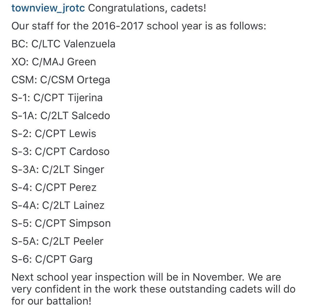 TownviewJROTC's tweet photo. We are extremely proud of all of you! https://t.co/koypqRQXOT
