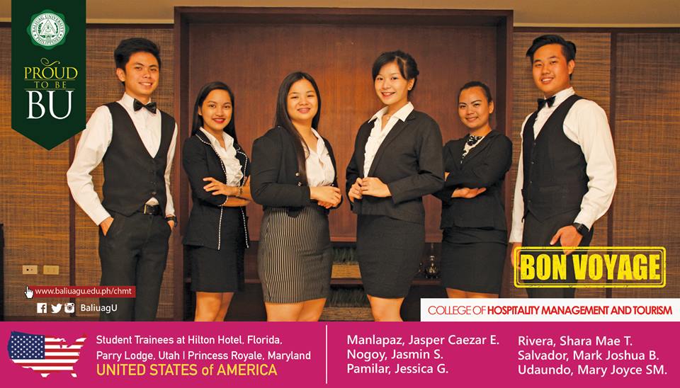 baliuagu's tweet photo. Good luck on your #InternationalPracticum in the United States of America! #HospitalityManagement #Tourism #USA https://t.co/ujz3qhGbHW
