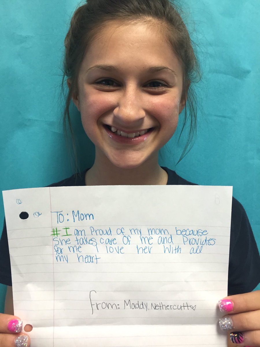 bgcallie's tweet photo. Maddy letting her mom know that she is proud of her! #iamproudofyouday @BGCHoodCounty https://t.co/UvlJqcEjAE