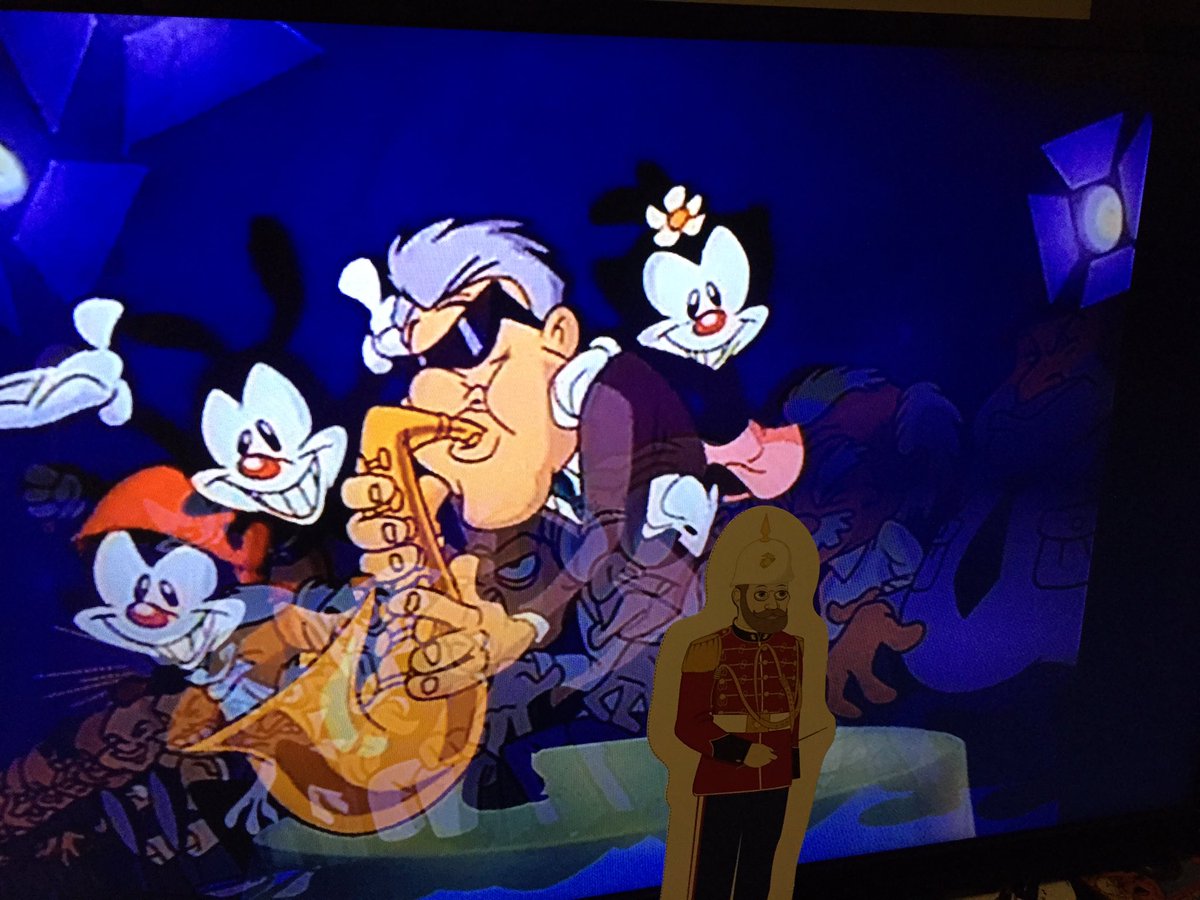 runningangel8's tweet photo. Traveling Sousa enjoying an evening with the Warner Brothers and Sister… Yakko, Wakko, and Dot
#uael #sousa https://t.co/7tumVMXwsa