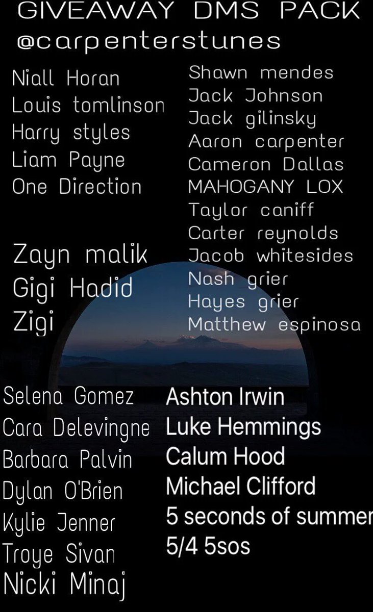 dmsologirls's tweet photo. I want to win @CARPENTERSTUNES solo dm pack #carpenterstunesdmspackgiveaway
SAVED ACCOUNT https://t.co/qQbmkoMx4g