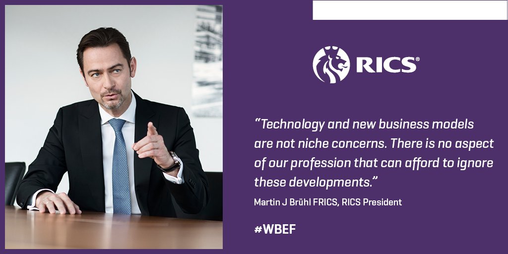 RICSnews's tweet photo. Don't ignore the impact of tech on our profession, says @MartinJBruehl: https://t.co/n9GLHPgC5z #WBEF #RICSsota https://t.co/AUq4OAOcVm
