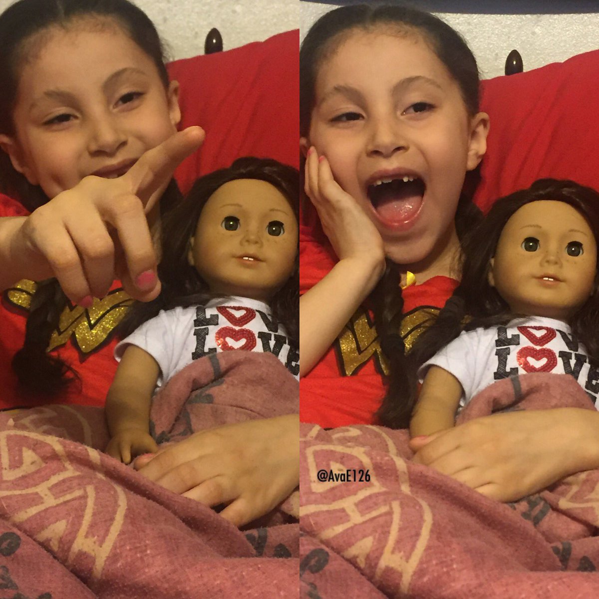AvaE126's tweet photo. Spending time with friends #priceless #fashionista #seriouslypopular #blogger #slumberpartyfun #americangirldoll https://t.co/5JcQ3sPRgL